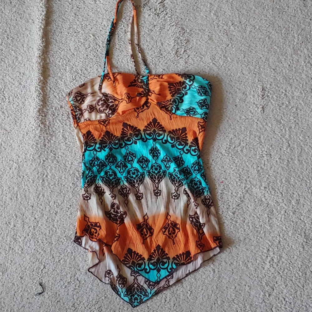 Boho strappy halter top